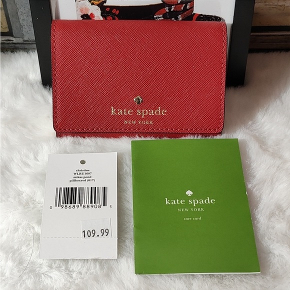 Kate spade red snap bifold wallet - Picture 4 of 4